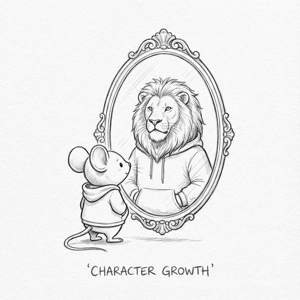 Sketch of character growth