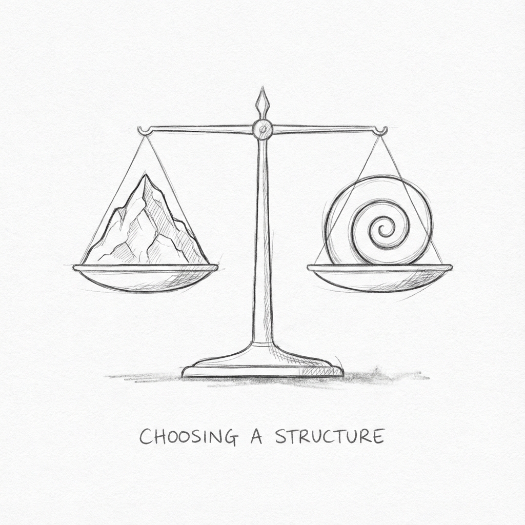 Sketch of structure choice
